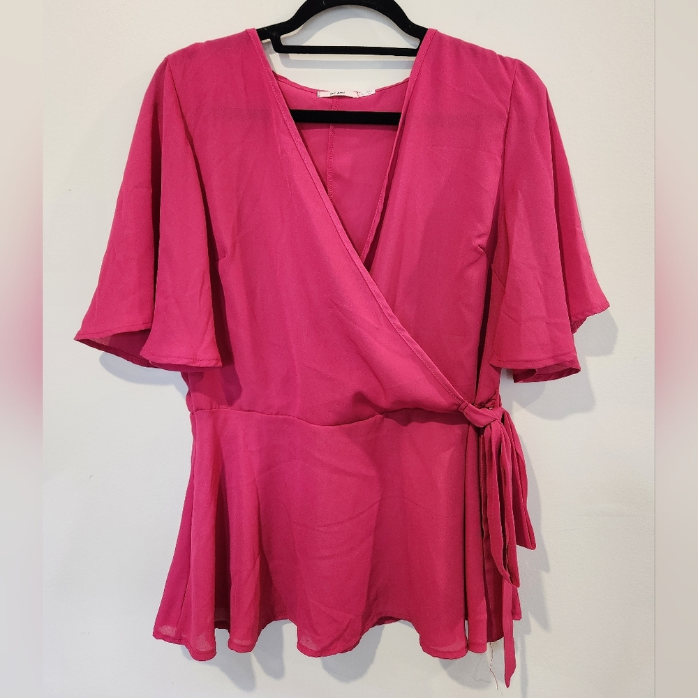 Miami Pink Satin Blouse